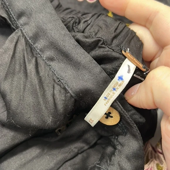 Free People Black Floral Embroidered Pants - Picture 2 of 2